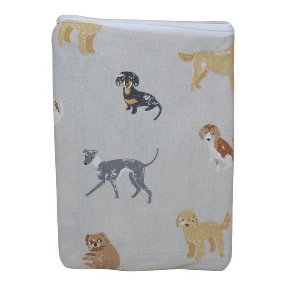 Cuddl Duds Heavyweight Flannel Queen Sheet Set Dog Toss Brushed Cotton Durable - Picture 4 of 9